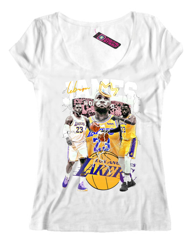 Remera Mujer Los Angeles Lakers Lebron James Nba10 Dtg