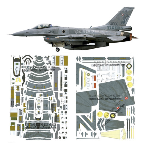 F-16c Block 52+ 1.33 Papercraft Superior