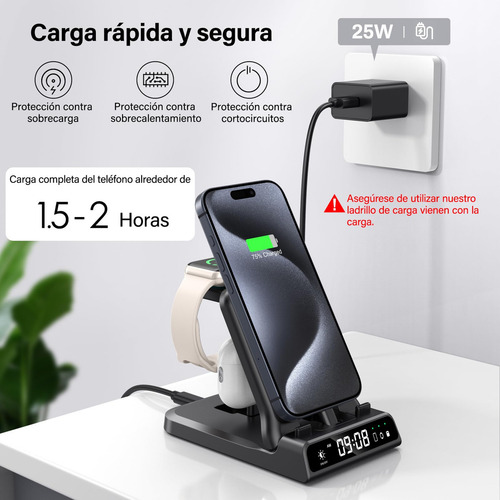 Swanscout Estación De Carga Rápida 3 En 1 Para iPhone 5-14