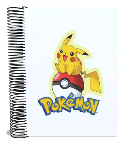 Caderno Desenho Pokémon Capa Dura 96 Folhas