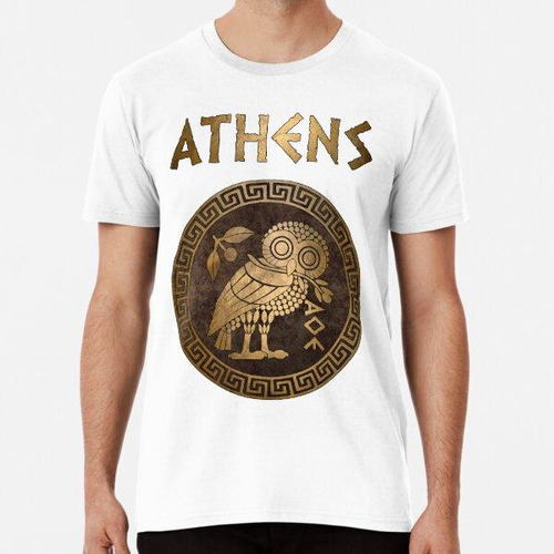 Remera Atenas Atenas Búho Símbolo De La Diosa Atenea Algodon