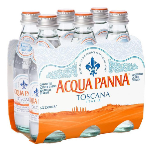 Pack 6 Und Água Mineral Acqua Panna Natural  250ml