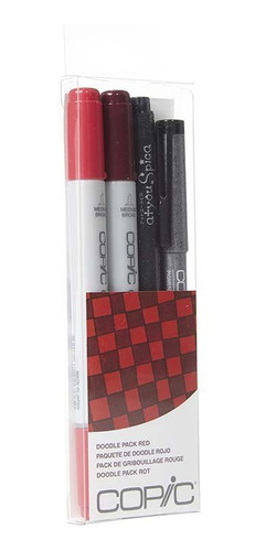 Copic Ciao Doodle Packs: Red (4 Lápices)