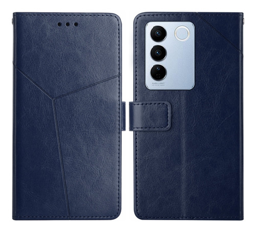 Capa Pu Azul Ht01 Em Forma De Y Para Vivo V27