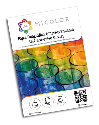 Imagen 2 de 2 de Papel Fotografico Adhesivo Glossy A4/ 135g /100 Hojas