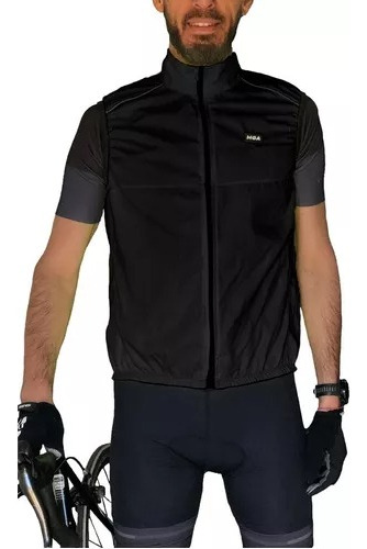 Chaleco Rompeviento Ciclismo Mistega Negro Unisex Tiendabici