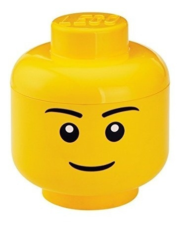 Lego Cabeza De Almacenamiento Grande, Chico, Amarillo