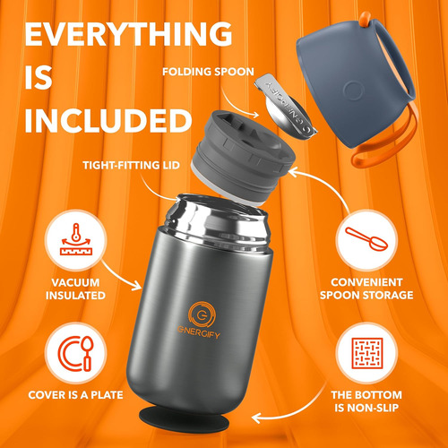 Frascos Aislantes Para Alimentos Energify 1e-27m4-ui2l Gris