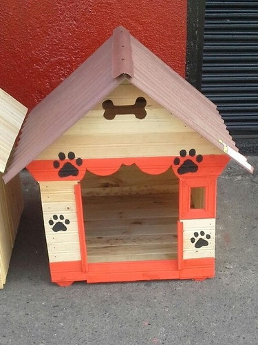 Casa Para Mascota Semi Grande + Nombre 