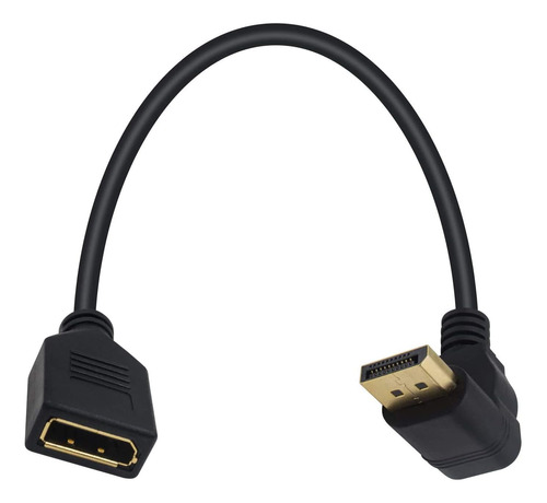 Cable De Extension Displayport Macho A Hembra 90 Grados