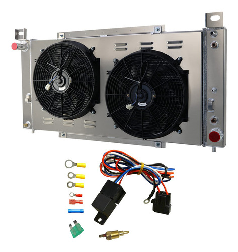 Ozcoolingparts Radiador Cu2370 Aluminio 3 Fila + Ventilador