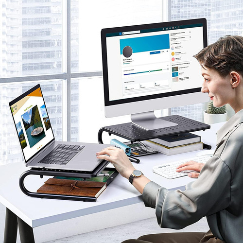 Soporte Vertical Monitor Metal Ventilado Computadora Po...