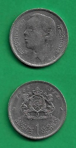 Grr-moneda De Marruecos 1 Dirham 1965 - Rey Hassan I I