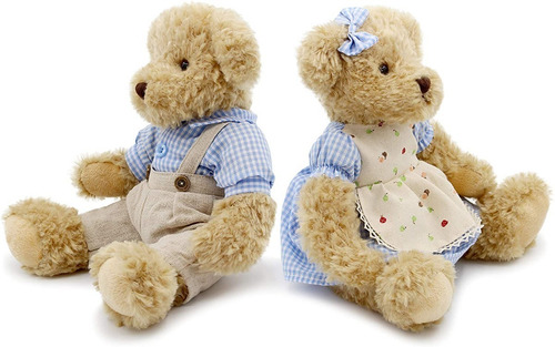 Oitscute - Juego De 2 Ositos De Peluche , Color Azul 28cm