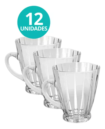 Taza de café 180ml vidrio transparente