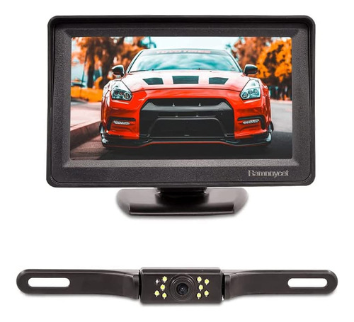 Cmara De Respaldo Con Tft Lcd Color Monitor Kit Car Hd Inver