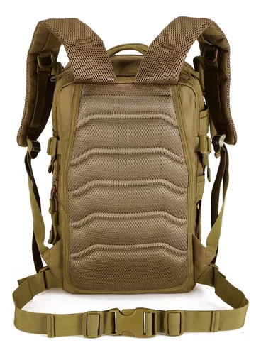 Protector Plus Bolsa táctica de lona para hombre, mochila deportiva para  gimnasio, equipaje militar Molle (cubierta de lluvia y parche incluidos)