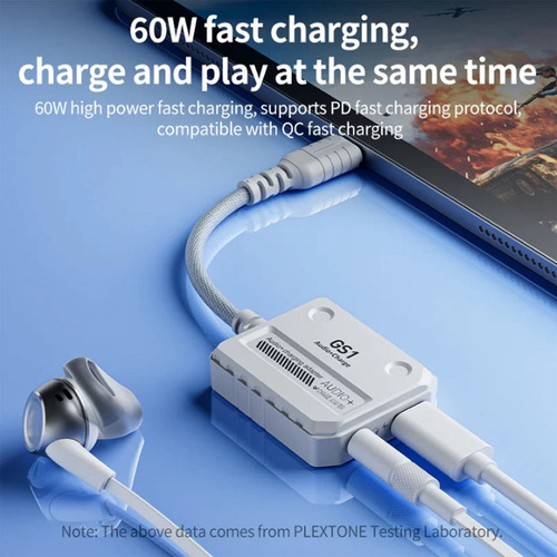 Convertidor De Auriculares Gs1 2-en-1 -interfaz C