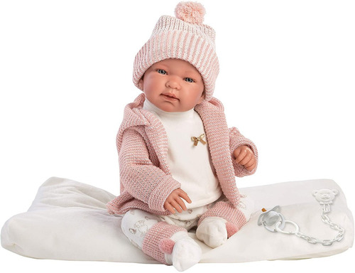 Muñeca Real Tina 45cm Llorona Bebe Reborns Llorens De España
