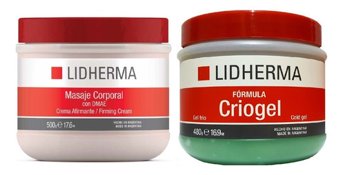 Kit Corporal Flaccidez Crema Con Dmae + Criogel Lidherma