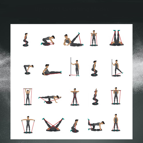 Gimnasio En Casa Gymax Con Tabla Para Flexiones Con Bolsa Estructura Negro/rojo Tapizado Negro