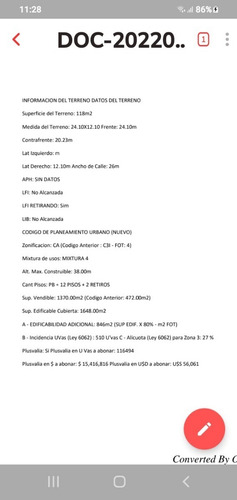 Imagen 11 de 13 de Excelente Lote - Sobre Av. Corrientes 4855 - Dueño Vende Directo - Para Construir Hasta 1.648 Metros Cuadrados - Se Escuchan Ofertas -