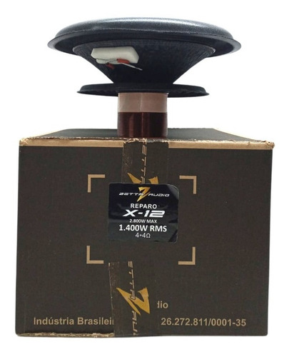 Kit Reparo X-12 1400 Rms Bobina Dupla 4+4 Ohms  Zetta Audio