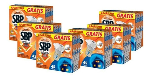((6 Unidades)) Sbp 45 Noites Líquido Aparelho C/refil