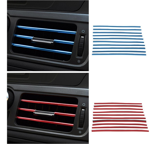 20x Azul + Rojo Micro Moldeado 20cm Interior Coche Vent