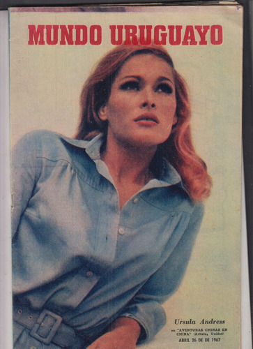 1967 Cine Ursula Andress Foto En Tapa Revista Uruguay Unica