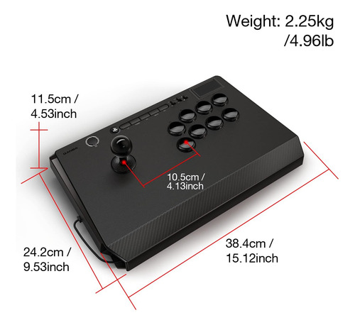 Joystick Con Cable Qanba B1 Titan Para Playstation Y Pc