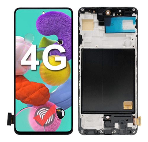 Tela De Toque Amoled Com Moldura Para Samsung A51 4g A515