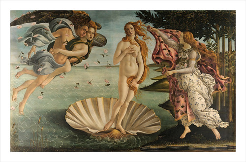 Lamina Fine Art Nacimiento De Venus Botticelli 110x73 Myc