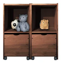 Comprar Kit 2 Baul Organizador Juguetero Cajon Ruedas 32x40x82