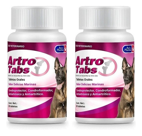 Artro Tabs Condroprotector 30 Tabs Pets Pharma 2 Pzas