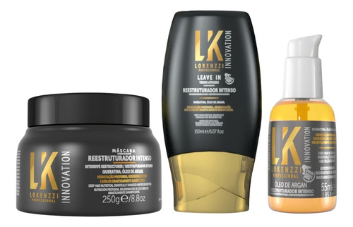 Kit Lokenzzi Reestruturador Máscara Leave In Óleo De Argan