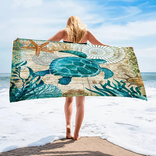 Toalla De Playa Mandala Beach Towel De Microfibra Con Estamp