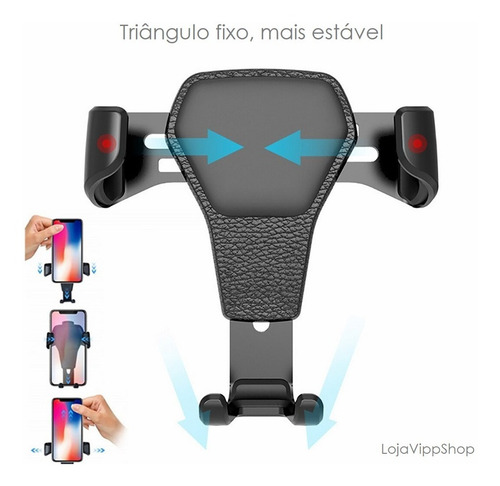 Imagem 3 de 10 de Suporte Celular Gps Veicular Carro Universal Saida De Ar
