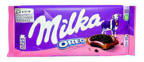 Barra De Chocolate Recheio Biscoito Oreo E Morango 92g Milka