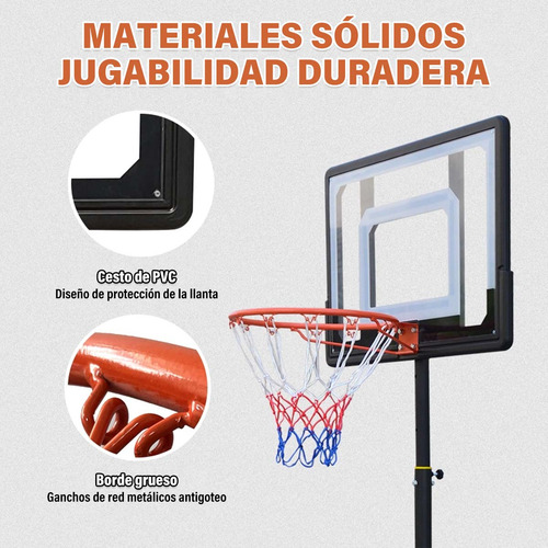 Canasta De Baloncesto Regulable En Altura Para Niños/adultos