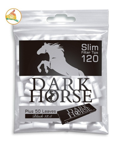 10 Filtros Slim Dark Horse + 1 Librito De Papel 10x9500