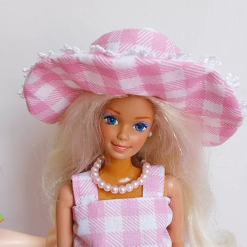 Vestido Barbie Xadrez Rosa Pink Filme Retro Gode Luxo 2023