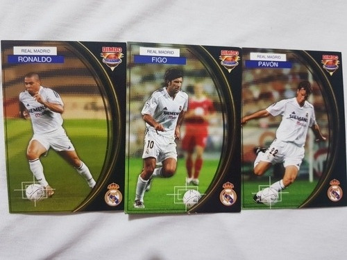 Bimbo Cards Del Real Madrid. Ronaldo Nazario, Figo Y Pavon
