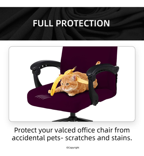 Funda Elástica Impermeable Para Silla De Oficina Negra