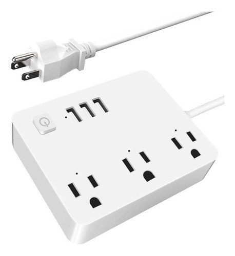 Adaptador De Viaje Power Strip Con 3 Enchufes Estadounidense