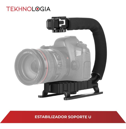 Imagen 4 de 10 de Estabilizador Soporte U P/ Camara Audio Video Celular + Acc