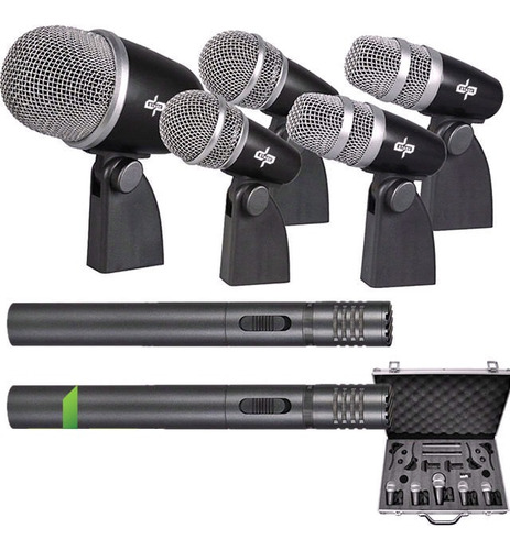 Kit De 7 Micrófonos Marca Ampro Dynamic Kit Drums Microphone