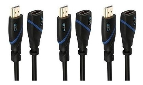 C-e 3 Pack, Cable De Extension Hdmi De Alta Velocidad Macho