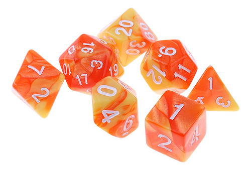 5 Paquete De 5-10 Dados Poliédricos De 7 Uds Para 5 Piezas