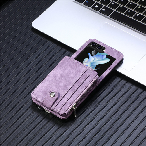 Funda Para Samsung Z Flip 6 5 4 3 Case Cartera Tarjetero Antigolpes